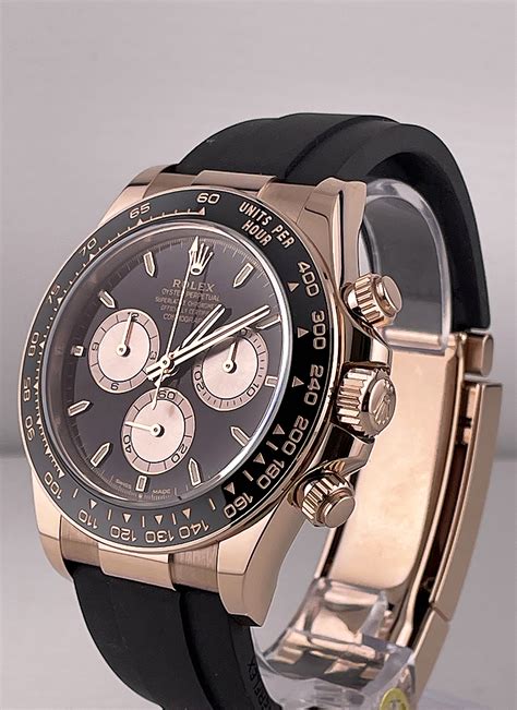 rolex daytona leather strap rose gold|126515ln.